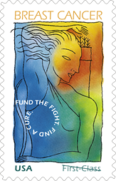 USPS Breast Cancer Research Forever Stamp 2014