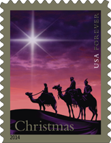 USPS Christmas Magi Traditional Christmas Forever Stamp, 2014