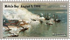 USPS 2014 Civil War Stamp Mobile Bay August 5, 1864