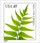 Fortune's Holly Fern Stamp, 2014