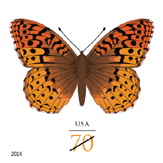 Great Spangled Fritillary Butterfly stamp