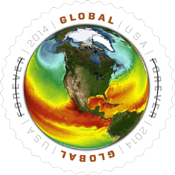 Global Ocean Surface Temperatures Stamp, US 2014