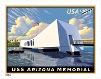 USS Arizona Memorial Stamp, 2014