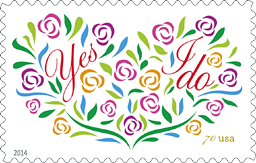 USPS Yes I Do Stamp 2014, Wedding Stamp, Love Stamp