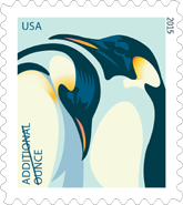 Penguin Stamp, Additional First Class ounce rate stamp 2015 USPS