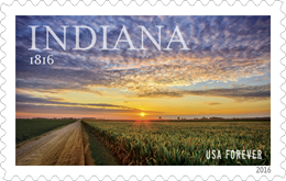 Indiana Statehood Stamp, USPS 2016