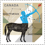 Canadian Zodia Stamp 2013, Sagittarius