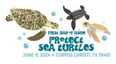 Protect Sea Turtles cancel in color, USPS