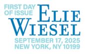 USPS, Elie Wiesel Stamp cancel Elie Wiesel Stamp cancel, USPS
