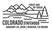 Colorado Statehood Cancel, USPS