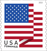 US Flag Stamp, 2018 USPS