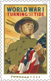 World War 1: Turning the Tide stamp, USPS 2018