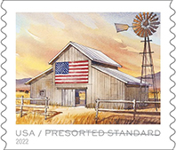 Flags on Barns Stamp, USPS 2022