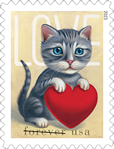 USPS - Love Kitten Stamp, 2023
