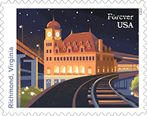 USPS - Railroad Stations Forever Stamp (Richmond, VA), 2023