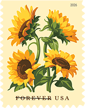 USPS - Sunflowers Forever Stamp, 2026