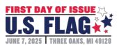 USPS, U. S. Flag stamp cancel U. S. Flag Stamp, USPS