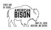 American Bison cancel, USPS