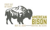 American Bison cancel, USPS