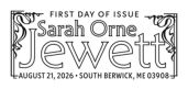 USPS, Sarah Orne Jewett stamp cancel Sarah Orne Jewett stamp cancel, USPS